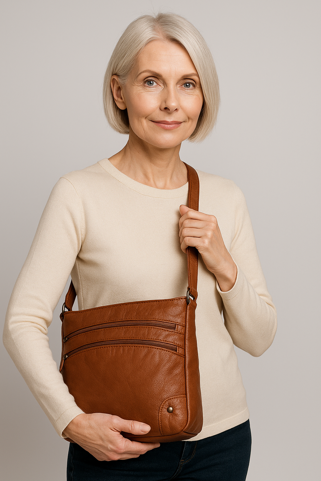 Eleganza Duratura di Zoe – Holdbar Læder Skuldertaske