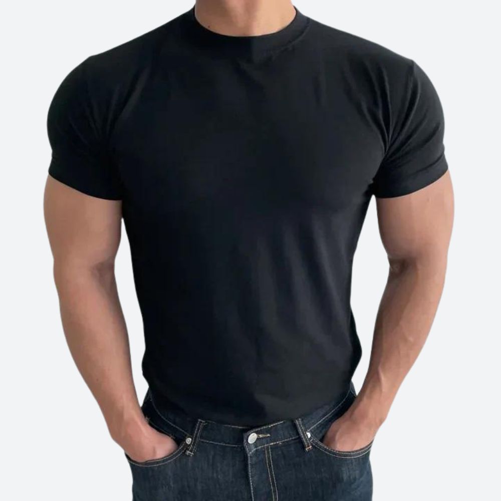 Niels | Herre rundhals t-shirt – klassisk ensfarvet basic shirt