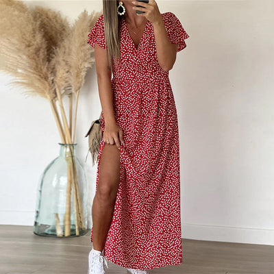 Eva™ | Maxi-jurk met speelse stippenprint – Zomerfavoriet