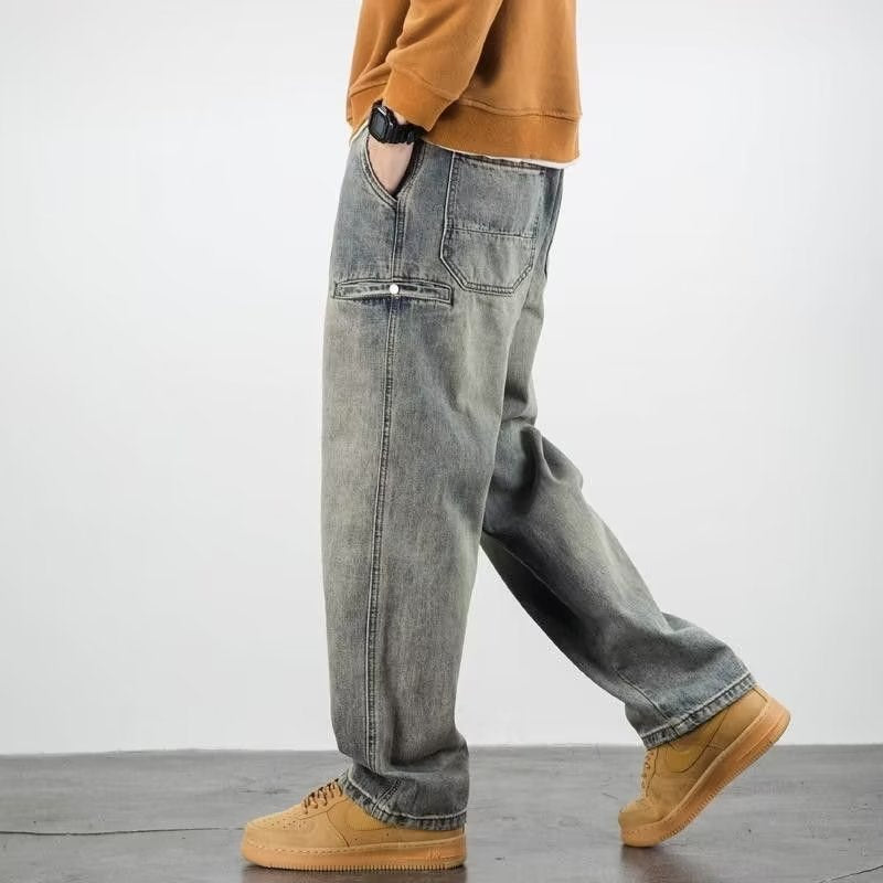 Ethan | Herre Denim Jeans Relaxed-Fit Vintage Bukser Mænd