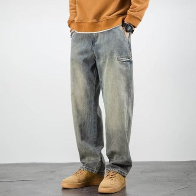 Ethan | Herre Denim Jeans Relaxed-Fit Vintage Bukser Mænd