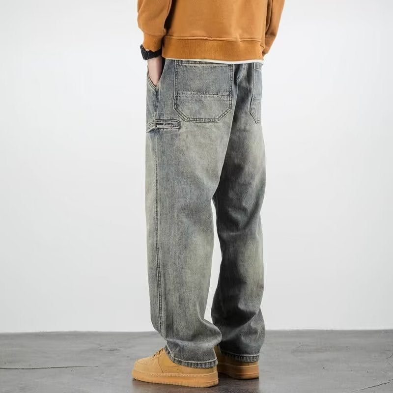 Ethan | Herre Denim Jeans Relaxed-Fit Vintage Bukser Mænd