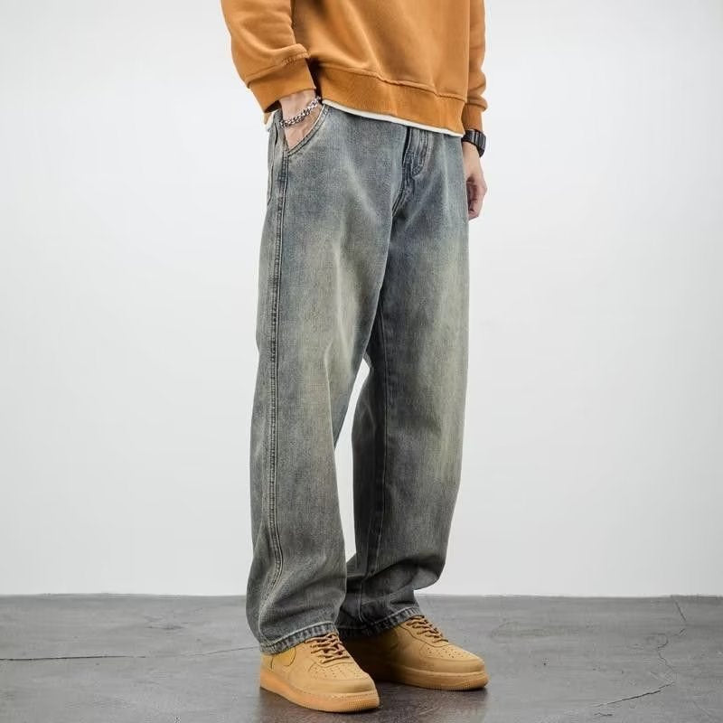 Ethan | Herre Denim Jeans Relaxed-Fit Vintage Bukser Mænd