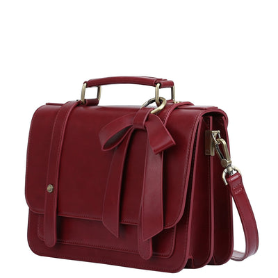 Satchel med Sløjfedetalje - Tidløs Elegance i Sort og Grå