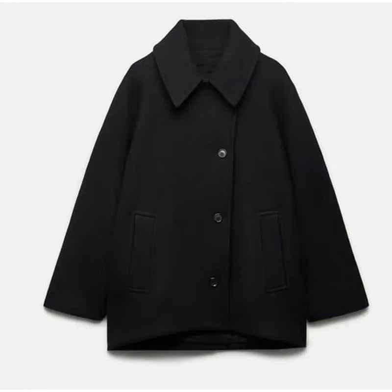 Jazzy | Elegant Oversized Uld frakke til Dame Vinterfrakke