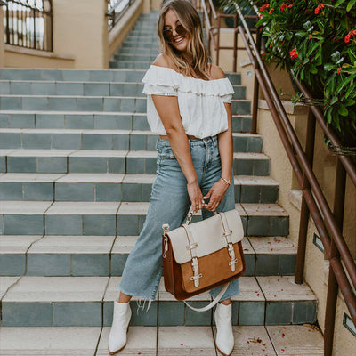 Zainetto Satchel Bicolore Chic - Stil og Alsidighed
