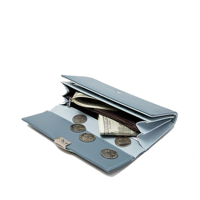 Elegant Trifold Pung med Bladdekoration