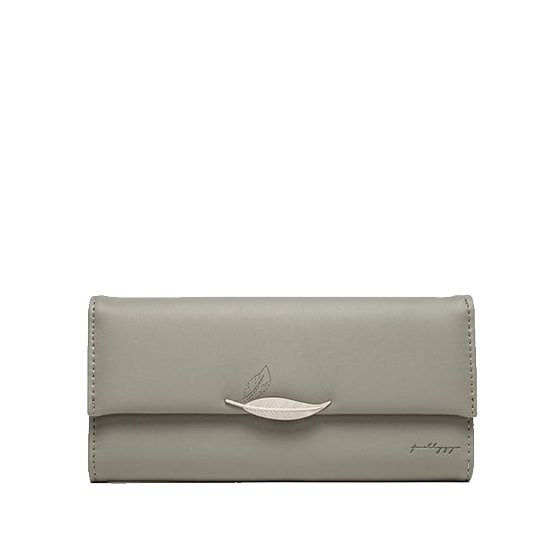 Elegant Trifold Pung med Bladdekoration
