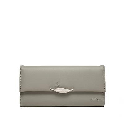 Elegant Trifold Pung med Bladdekoration