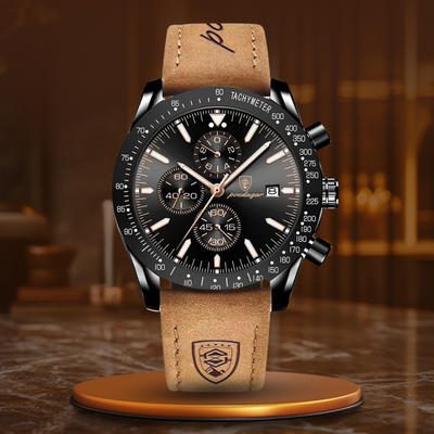 Lysende Dato Chronograf Ur