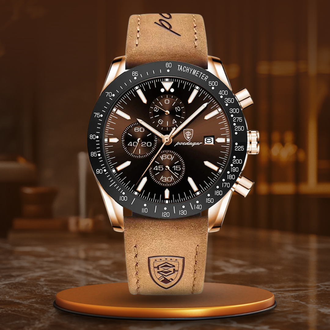 Lysende Dato Chronograf Ur