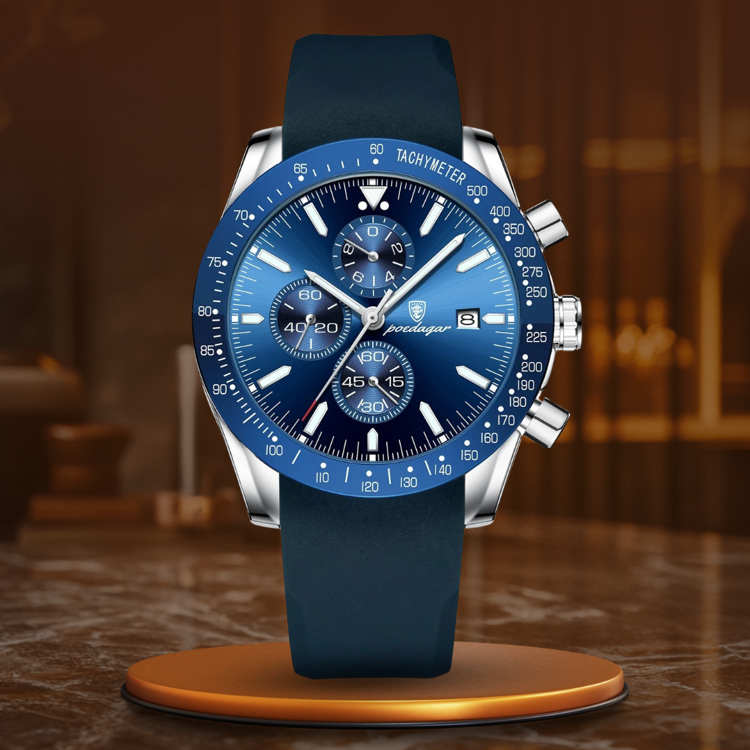 Lysende Dato Chronograf Ur