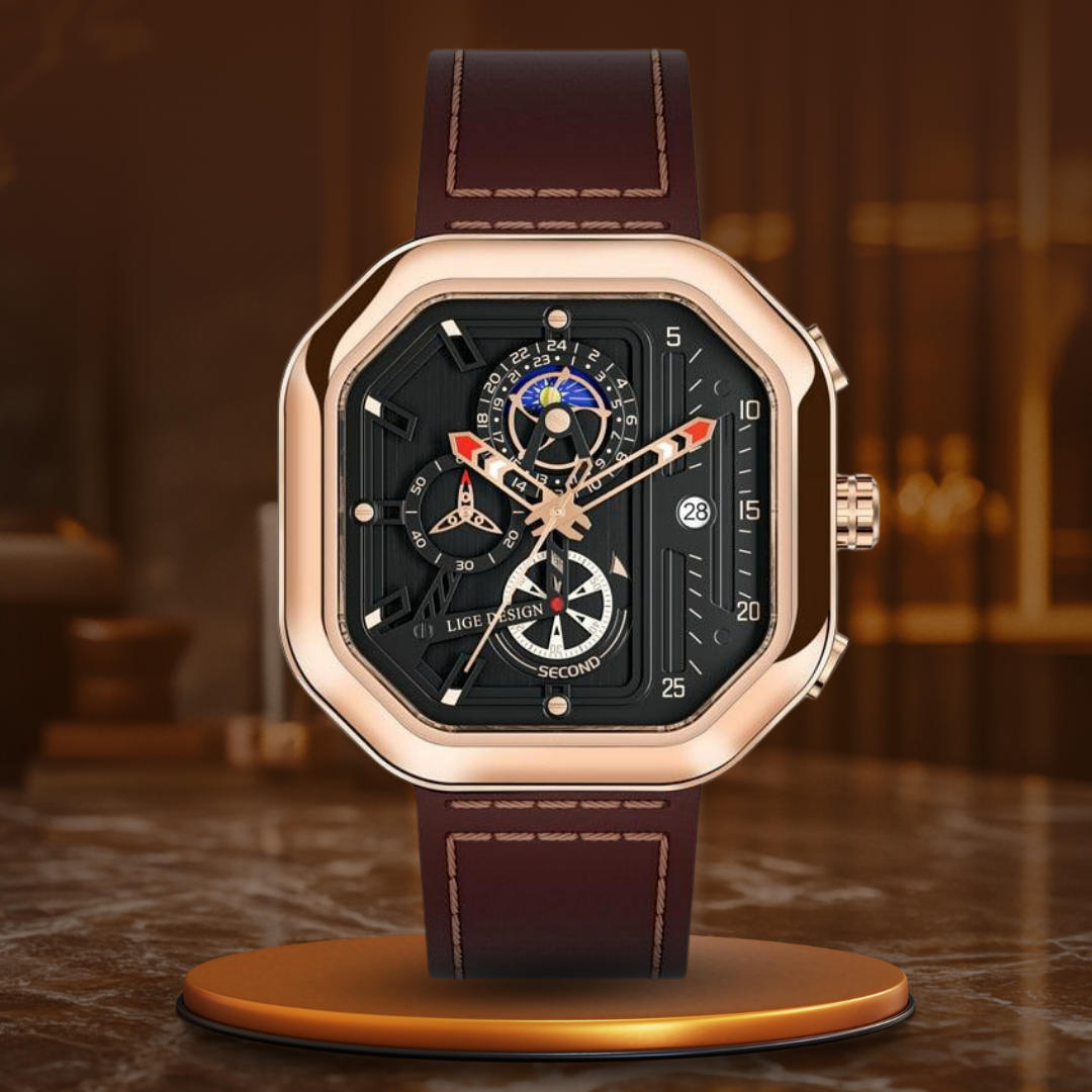 Luksus Kvarts Chronograf Ur
