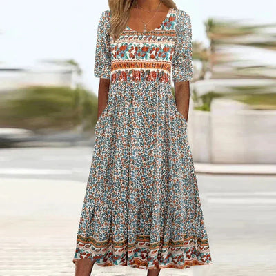 Louise | Plus-size Blomstret Maxi Kjole