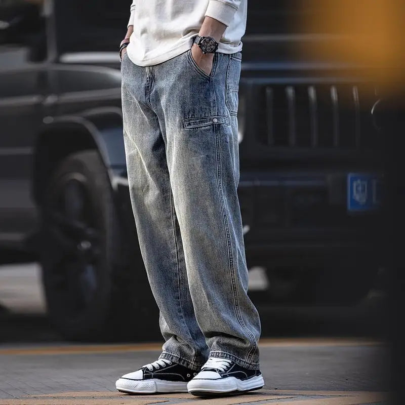 Ethan | Herre Denim Jeans Relaxed-Fit Vintage Bukser Mænd