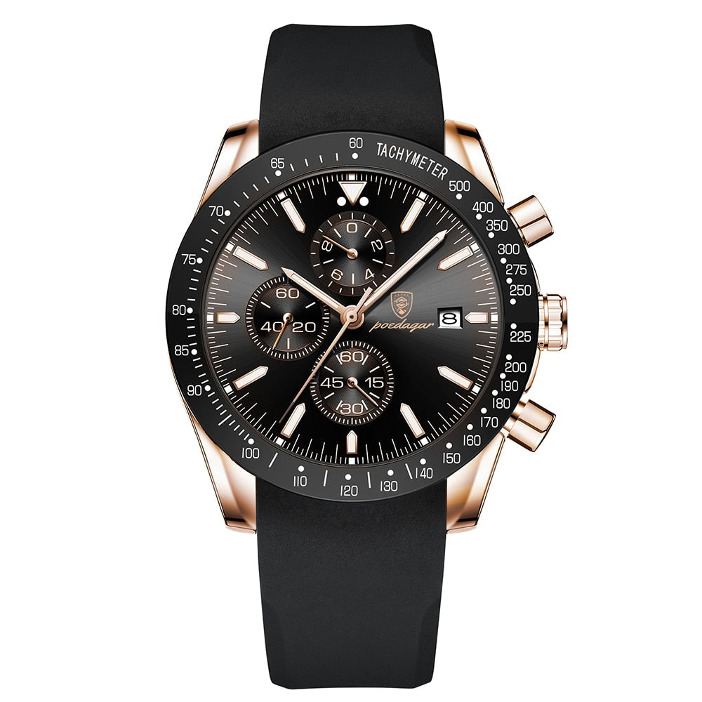 Lysende Dato Chronograf Ur