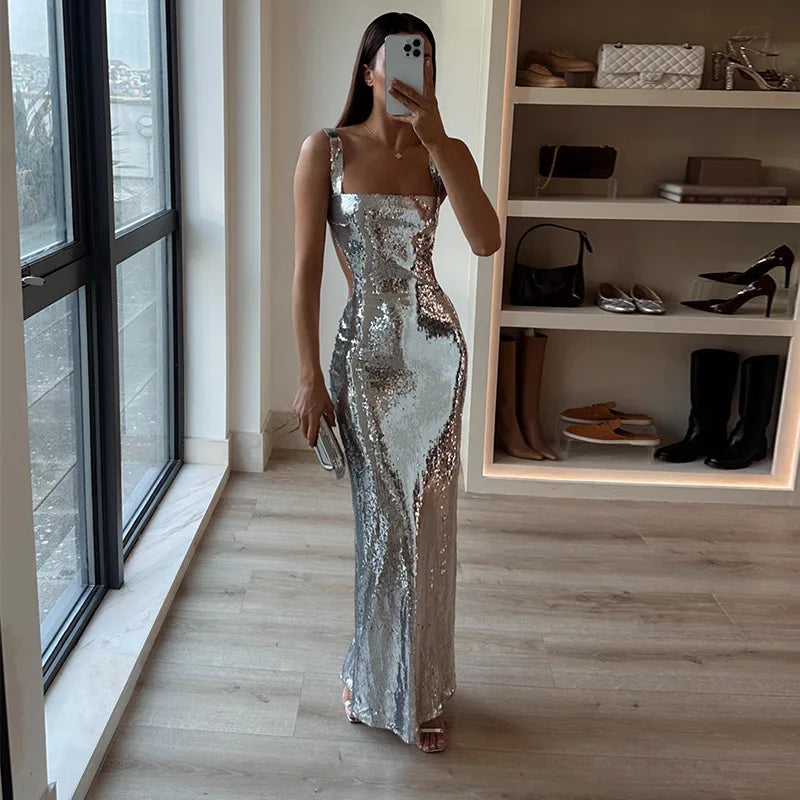 Emilia | Gallakjole Glitrende Maxi Kjole Dress