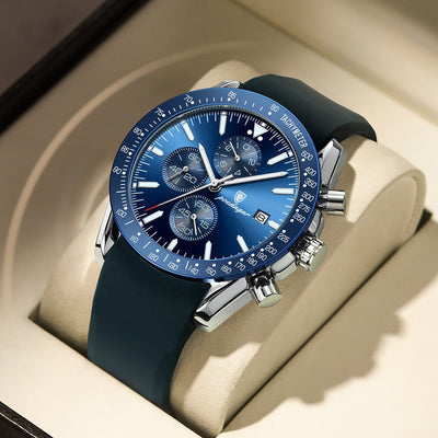 Lysende Dato Chronograf Ur
