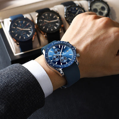 Lysende Dato Chronograf Ur