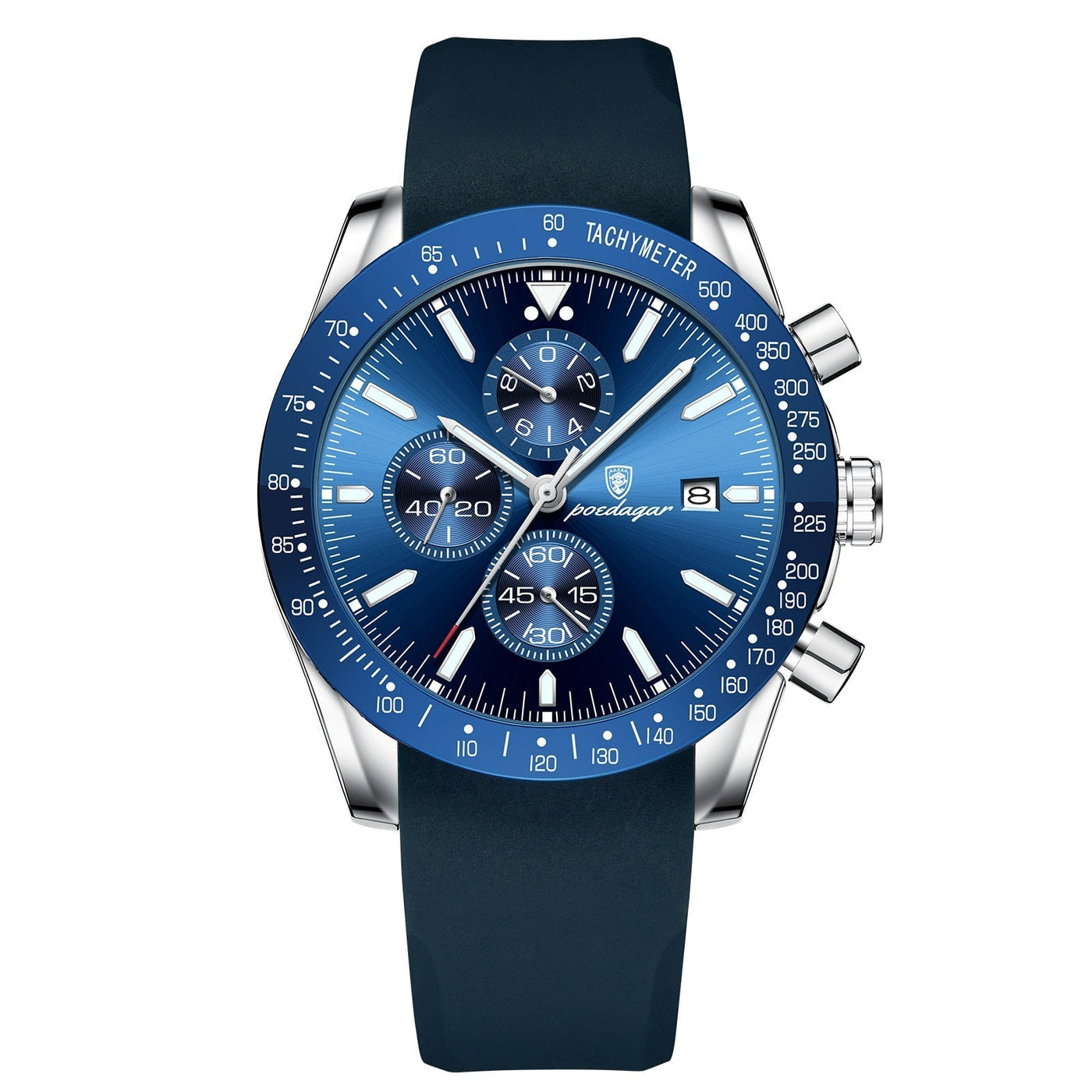Lysende Dato Chronograf Ur