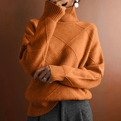 Marcelle | Elegant & Komfortabel Striktrøje med Rullekrave Sweater Dame