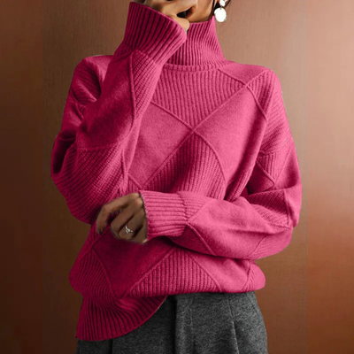 Marcelle | Elegant & Komfortabel Striktrøje med Rullekrave Sweater Dame