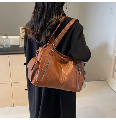 Novira™ – Klassisk Læder Tote Taske til Damer