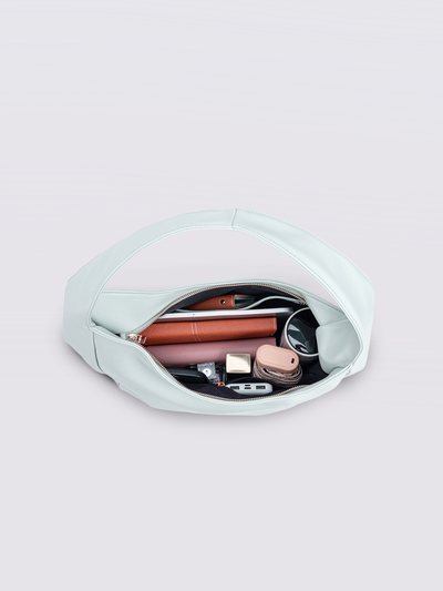 Minimalistisk Vegan Læder Hobo Skuldertaske