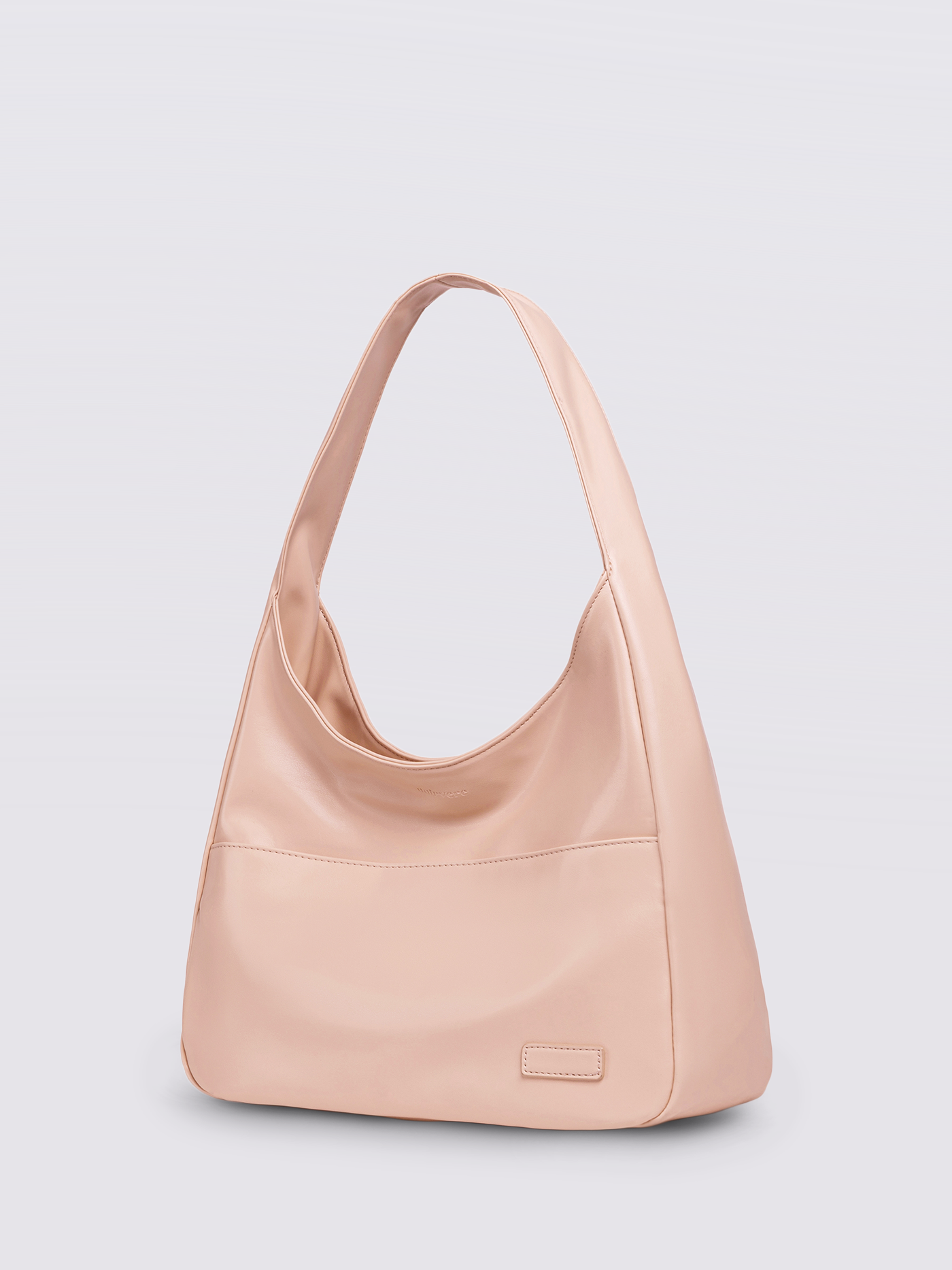 Minimalistisk Vegan Læder Hobo Skuldertaske