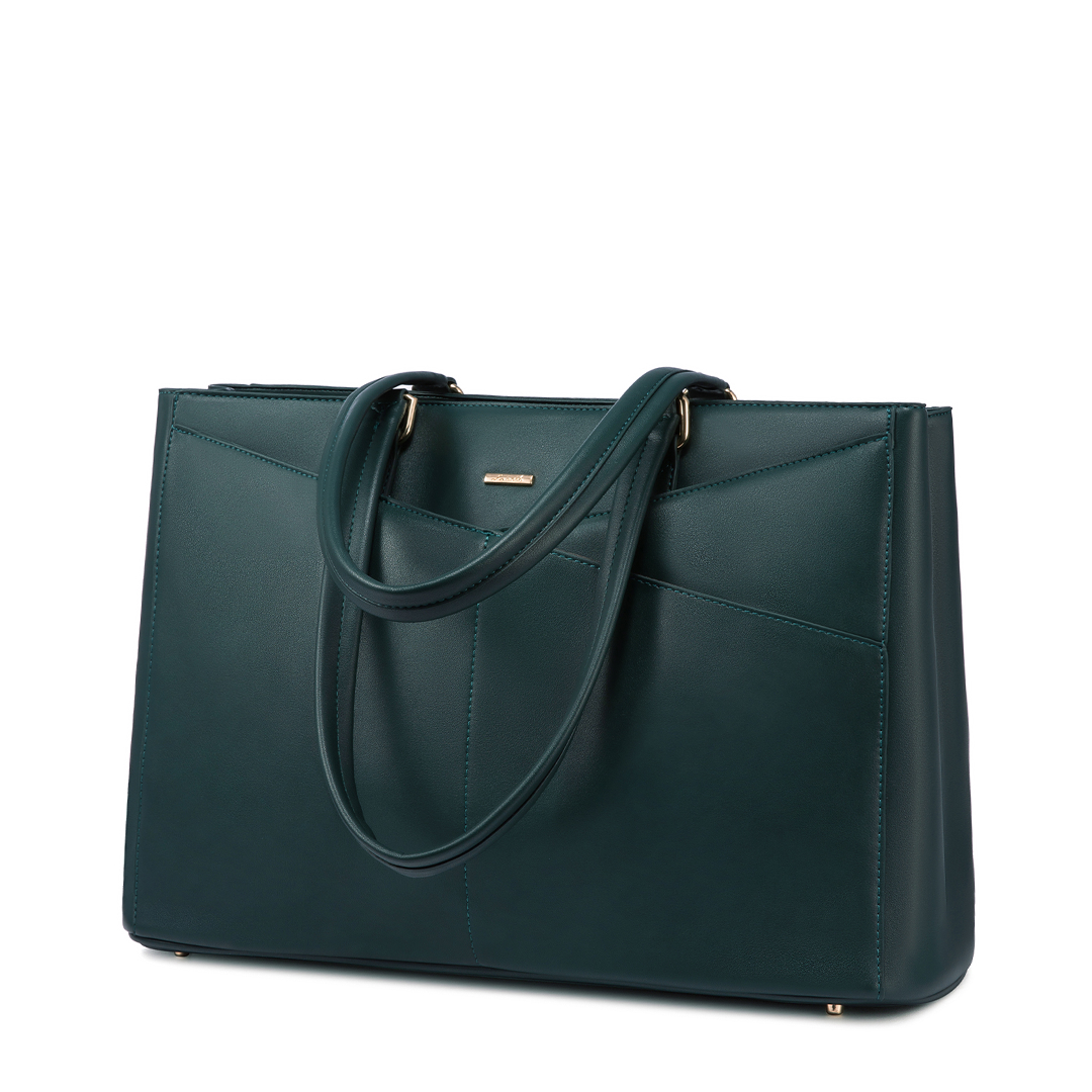 Elegant Borsa Tote i Lilla Læder til Laptop