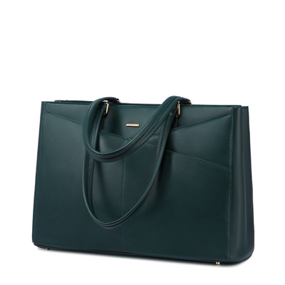Elegant Borsa Tote i Lilla Læder til Laptop