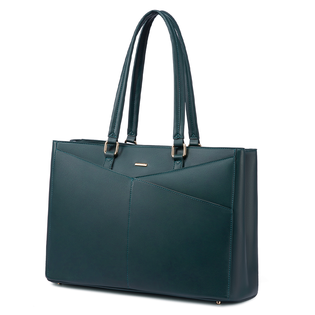 Elegant Borsa Tote i Lilla Læder til Laptop
