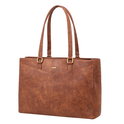 Elegant Borsa Tote i Lilla Læder til Laptop
