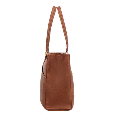 Elegant Borsa Tote i Lilla Læder til Laptop