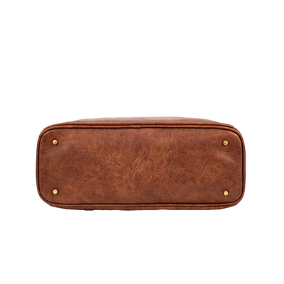 Elegant Borsa Tote i Lilla Læder til Laptop