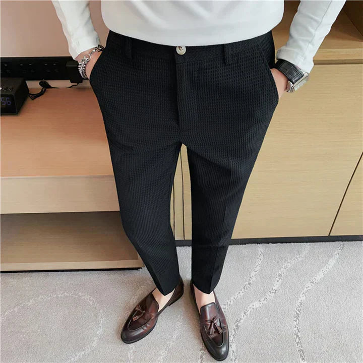 Helge | Stilfulde Slim-Fit Sorte Bukser