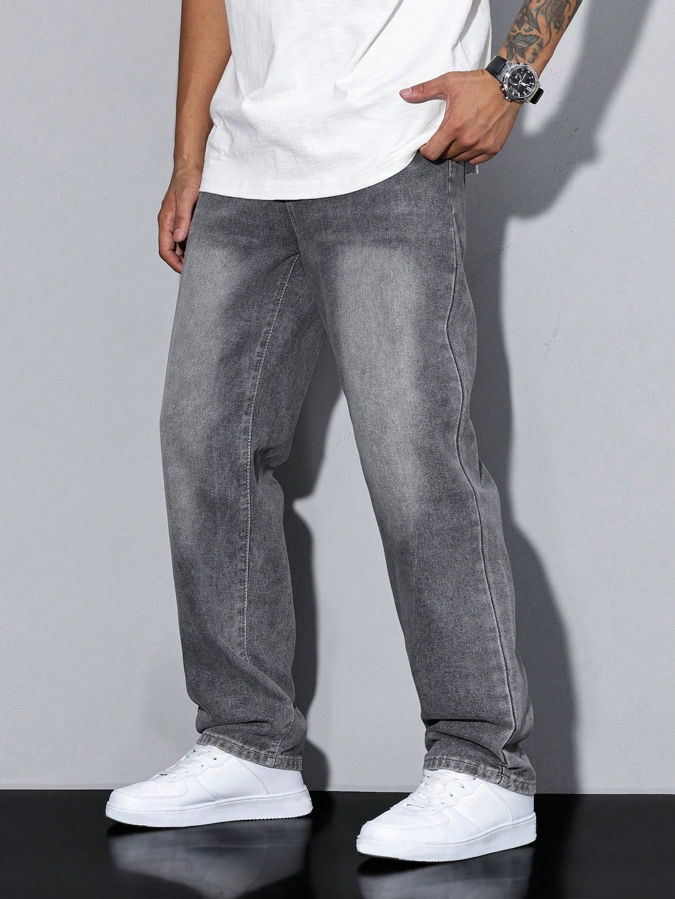 Nolan | Herre Denim Jeans i Casual Lige Snit Bukser Mænd