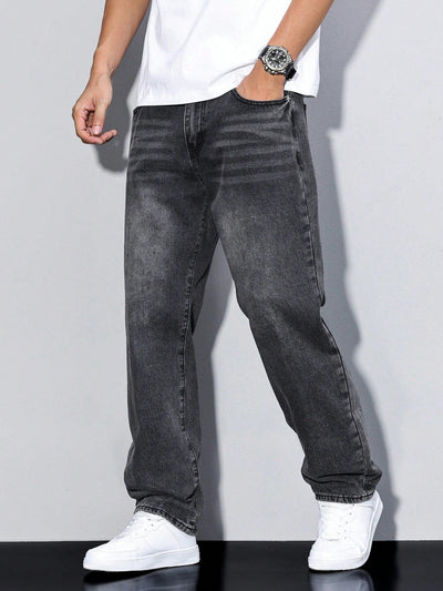 Nolan | Herre Denim Jeans i Casual Lige Snit Bukser Mænd
