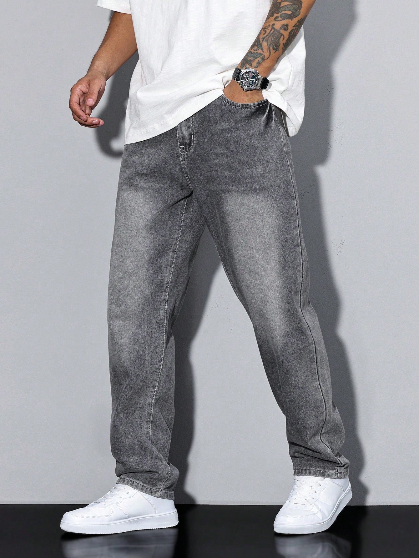 Nolan | Herre Denim Jeans i Casual Lige Snit Bukser Mænd