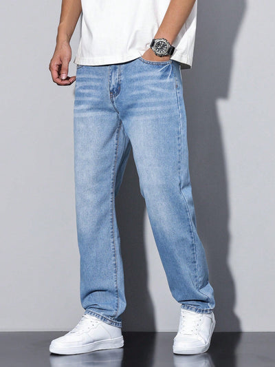 Nolan | Herre Denim Jeans i Casual Lige Snit Bukser Mænd