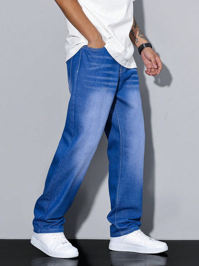 Nolan | Herre Denim Jeans i Casual Lige Snit Bukser Mænd