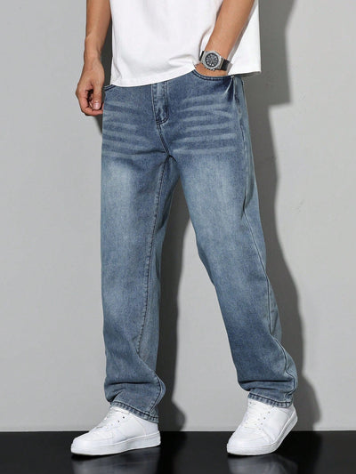 Nolan | Herre Denim Jeans i Casual Lige Snit Bukser Mænd