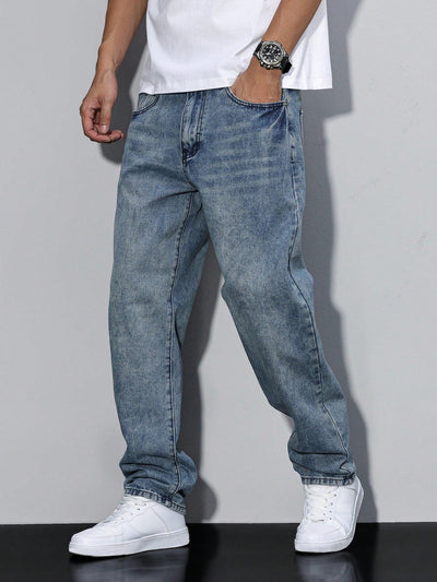 Nolan | Herre Denim Jeans i Casual Lige Snit Bukser Mænd