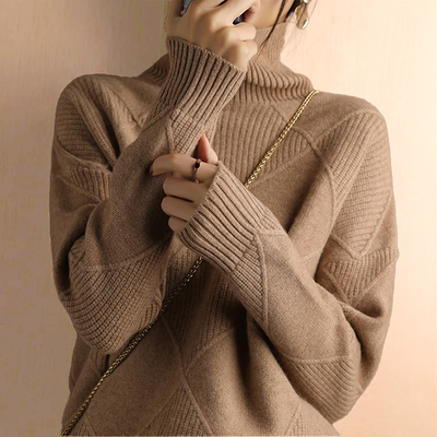 Marcelle | Elegant & Komfortabel Striktrøje med Rullekrave Sweater Dame