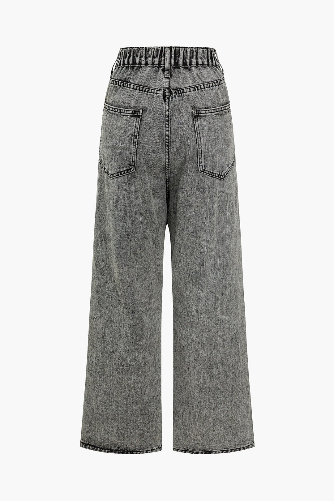 Lara | Denim Jeans Med brede ben og unikke asymmetriske detaljer Bukser Dame