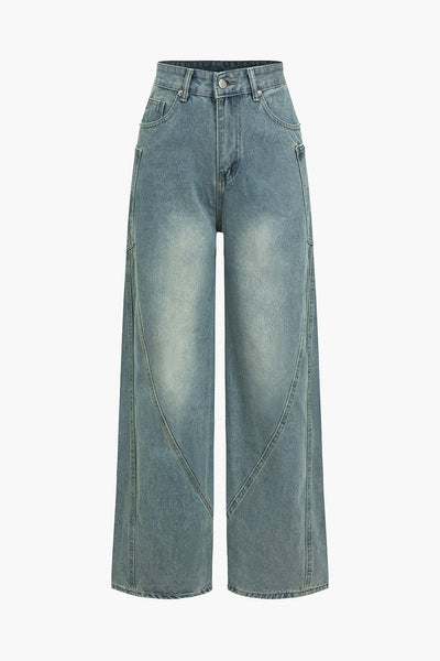 Kirsten | Denim Jeans Bred Ben til Bukser Dame