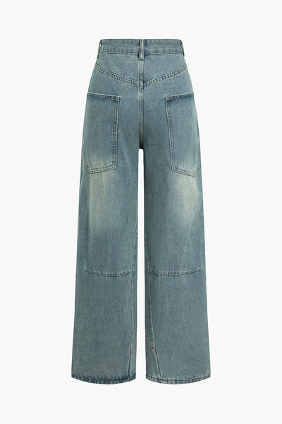 Kirsten | Denim Jeans Bred Ben til Bukser Dame