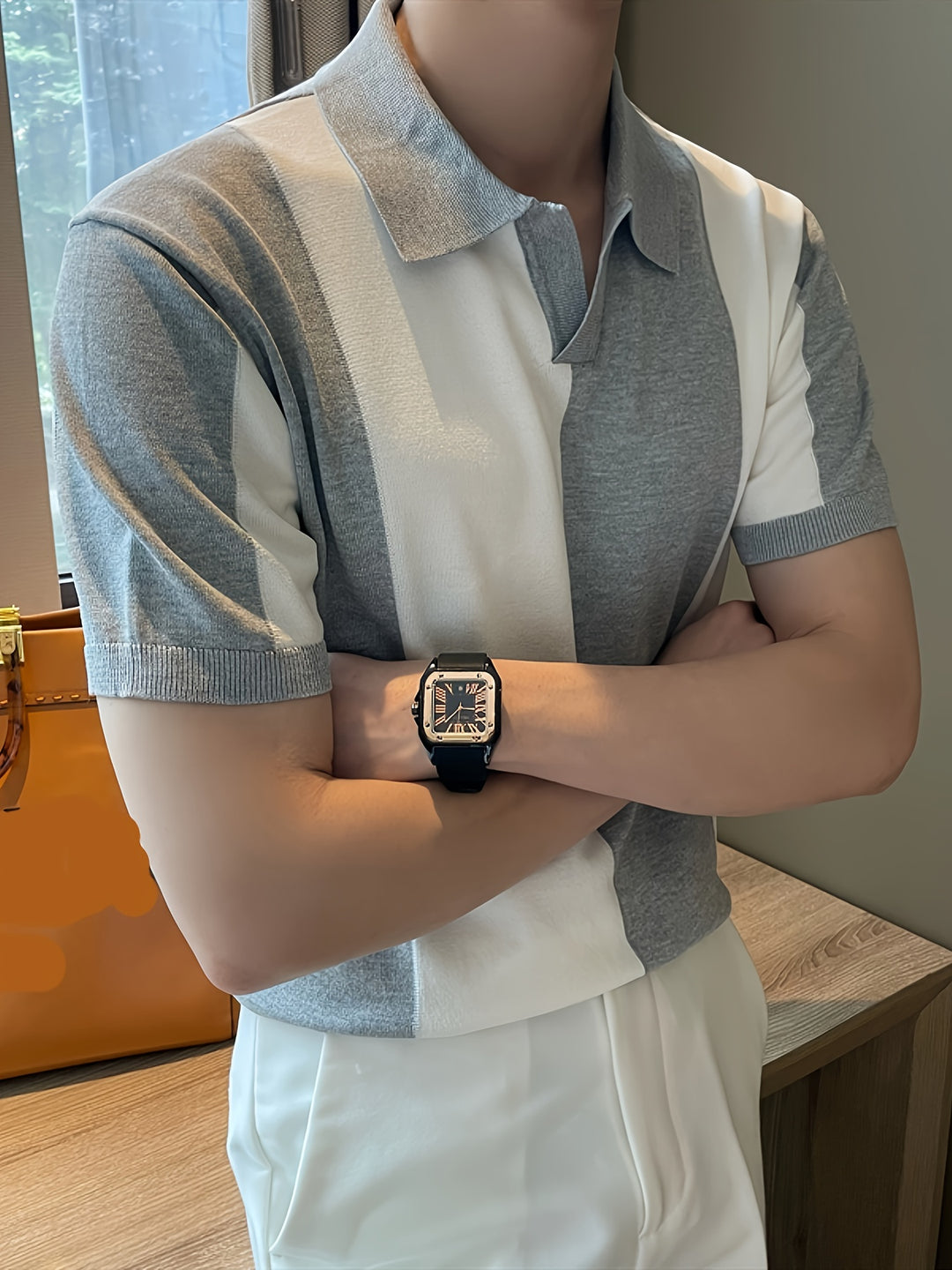 Asher | Colorblock polo til mænd – moderne åndbar poloshirt