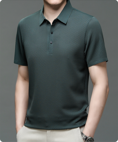 Miles | Elegant stribet herre polo – slim fit poloshirt til mænd