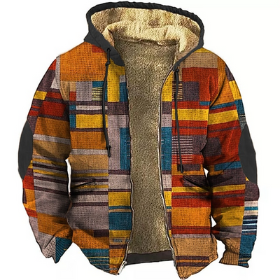 Mathias | Farverig Fleece-foret Jakke